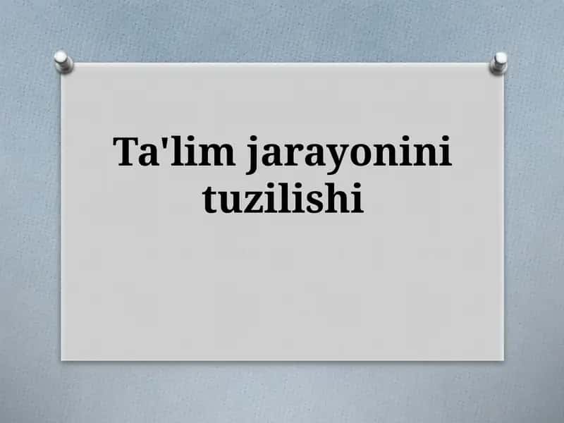Pedagogik Jarayon 1