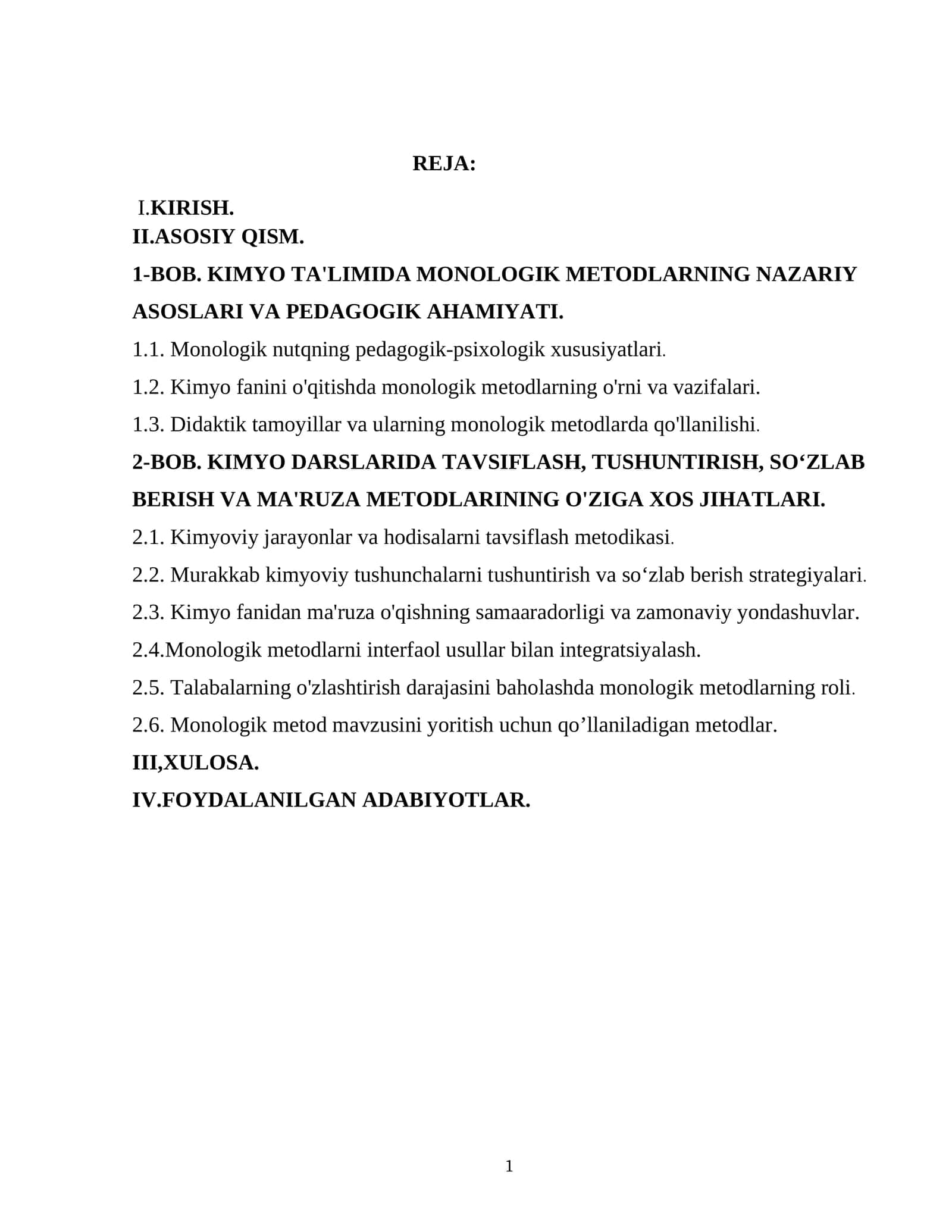 KIMYO TA'LIMIDA MONOLOGIK METODLARNING NAZARIY ASOSLARI VA PEDAGOGIK AHAMIYATI 1