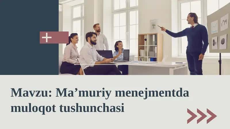 Ma’muriy menejmentda muloqot tushunchasi 1