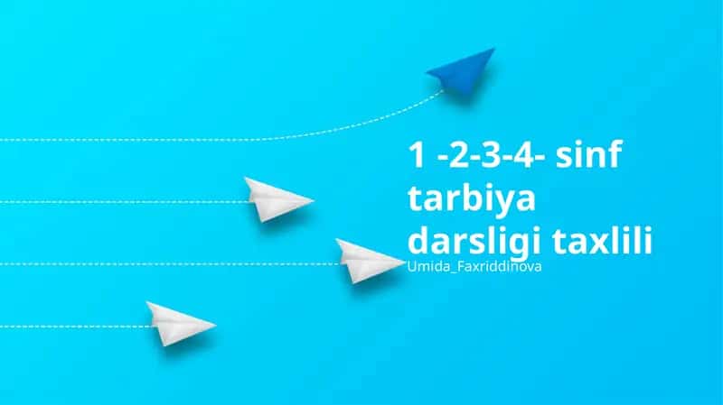 1 -2-3-4- sinf tarbiya darsligi taxlili 1