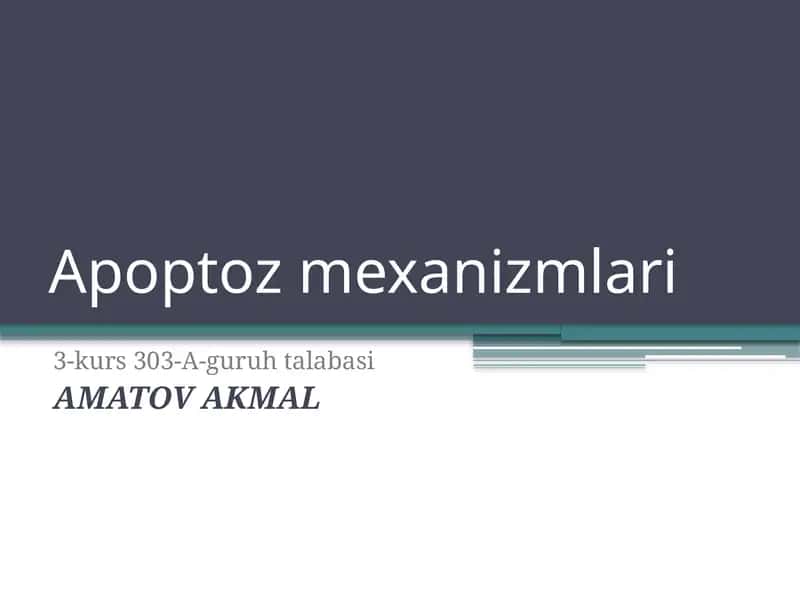 Apoptozmexanizmlari 1