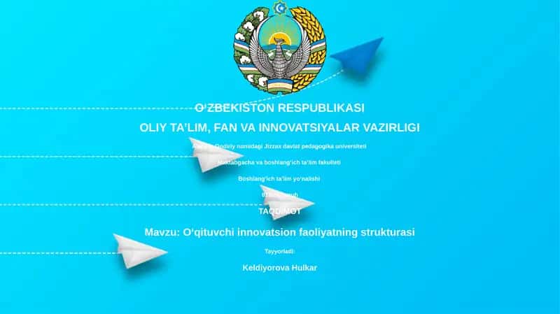 Oʻqituvchi innovatsion faoliyatning strukturasi 1