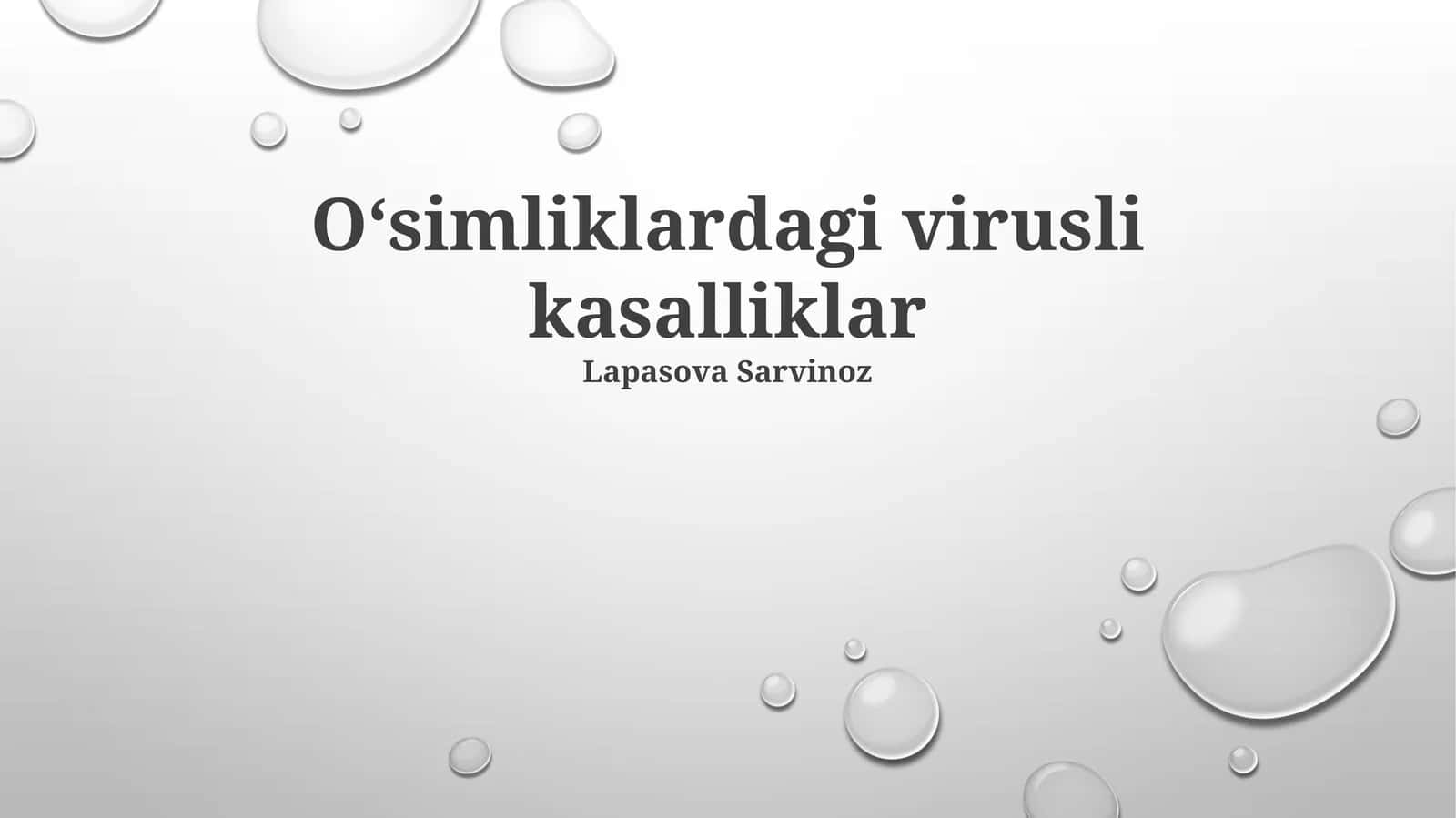 Oʻsimliklardagi virusli kasalliklar 1
