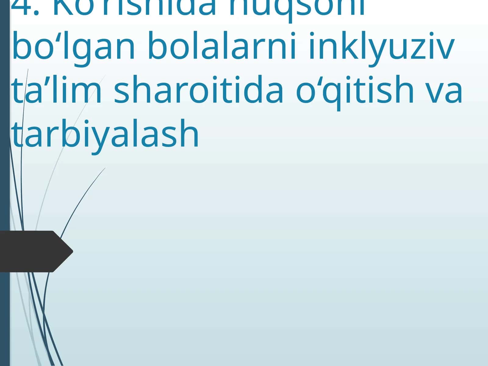 Ko‘rishida nuqsoni bo‘lgan bolalarni inklyuziv ta’lim sharoitida o‘qitish va tarbiyalash 1