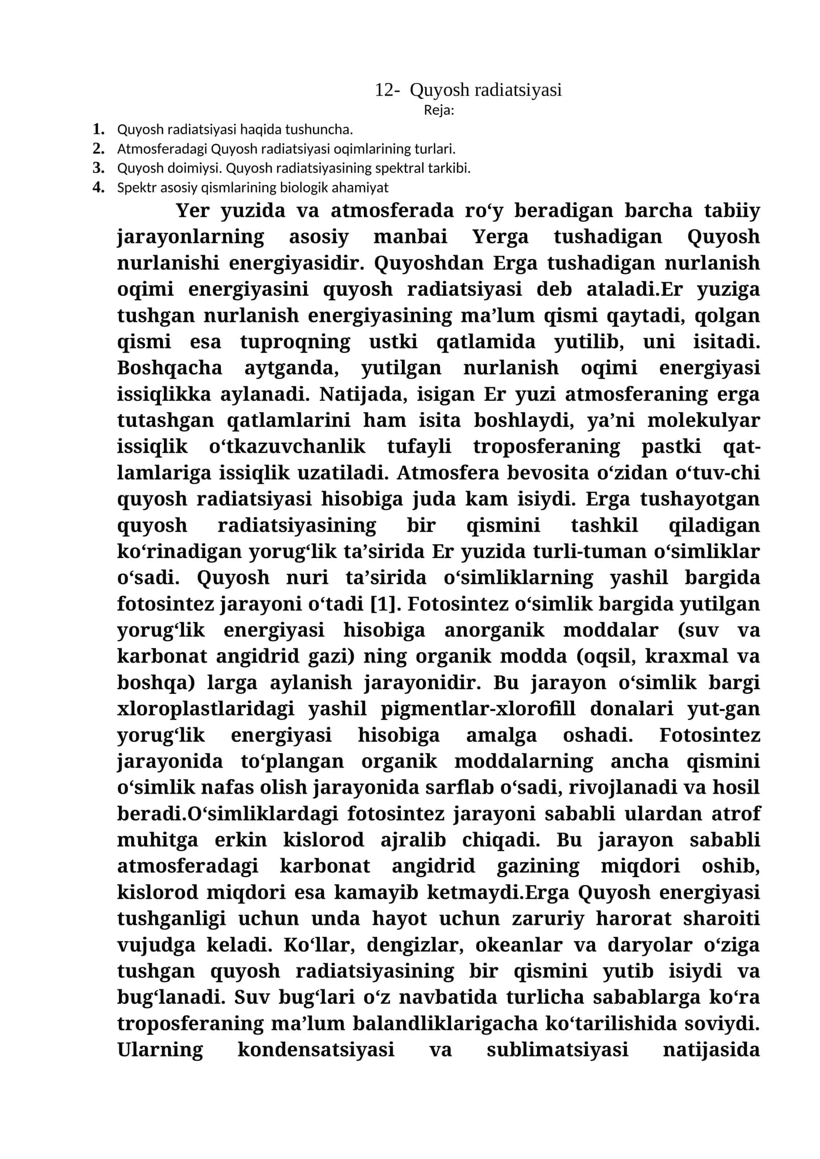 Quyosh radiatsiyasi 1
