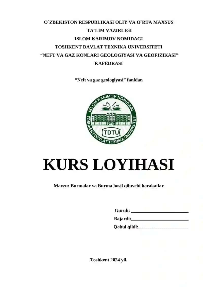 Burmalar va Burma hosil qiluvchi harakatlar
