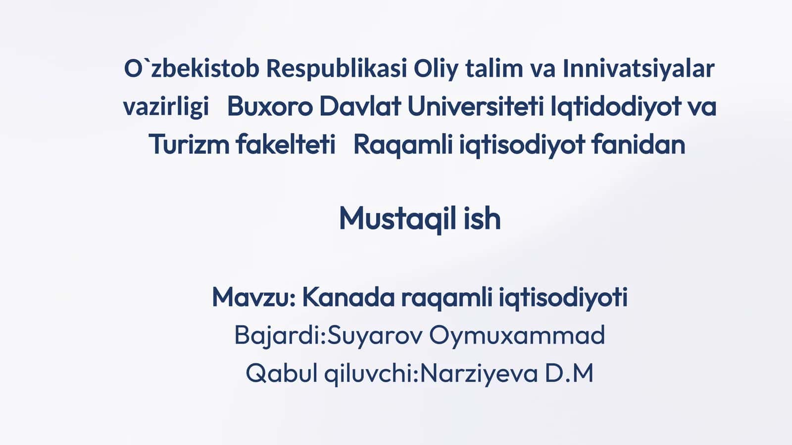 Kanada Raqamli Iqtisodiyoti 1