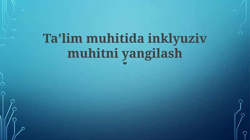 Inklyuziv Pedagogik Amaliyotlar 1