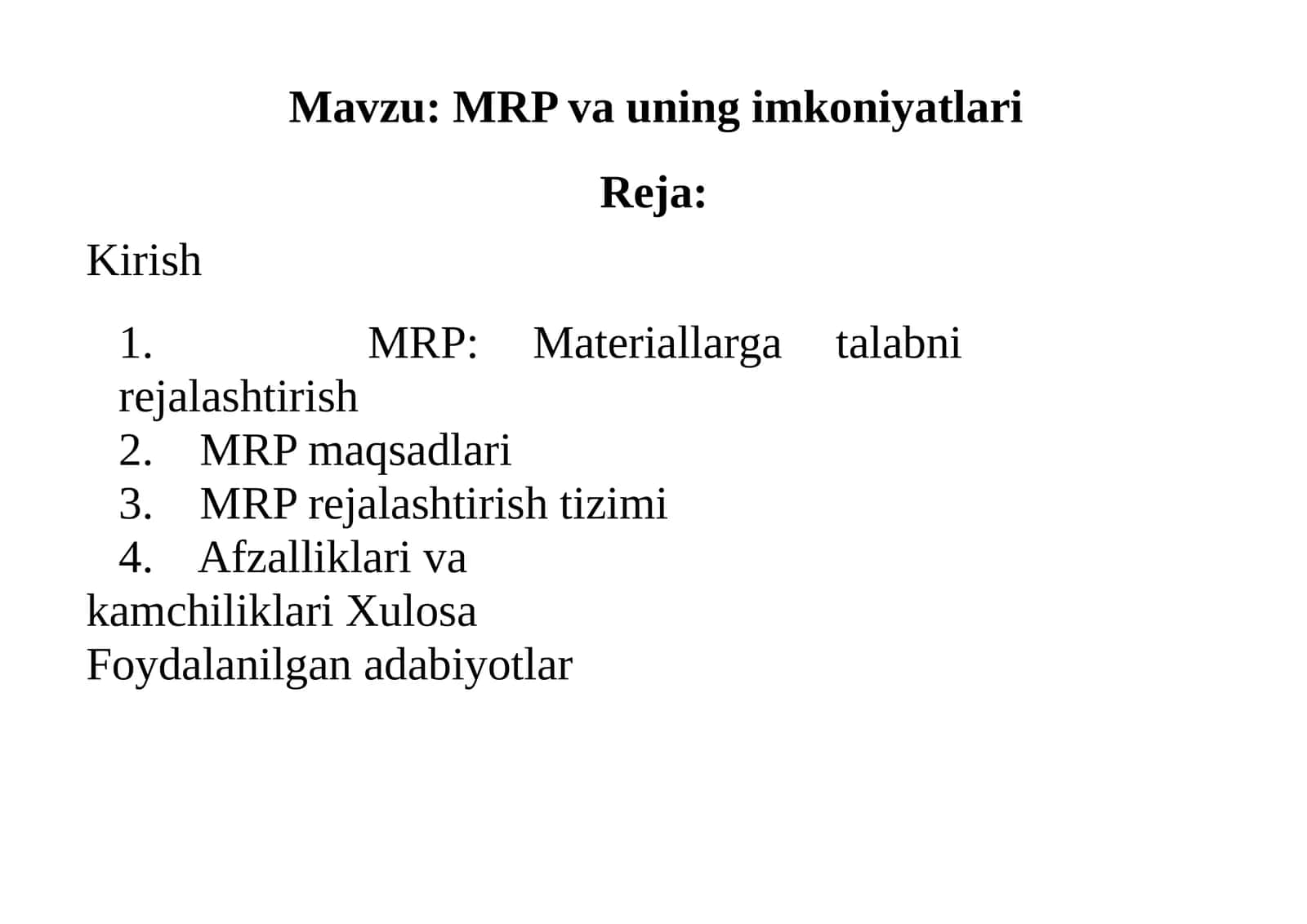 MRP va uning imkoniyatlari 1