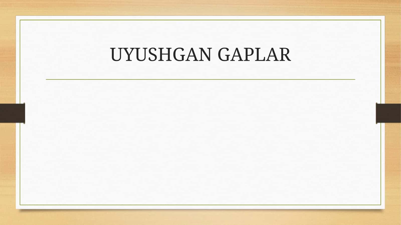 Uyushgan Gaplar 1