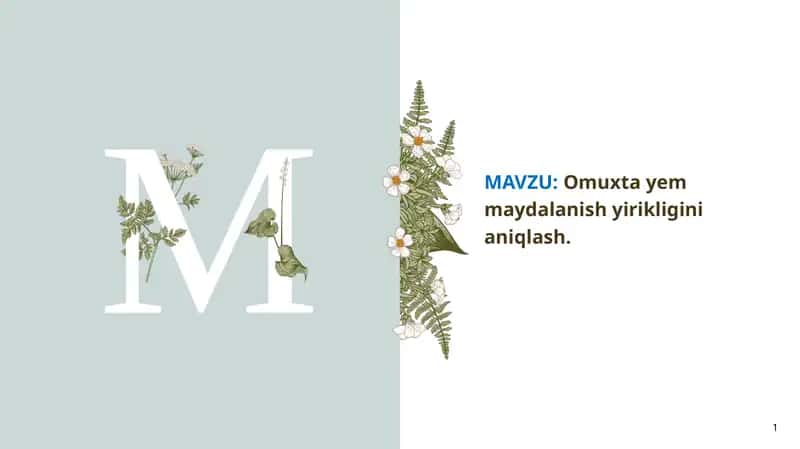 Omuxta yem maydalanish yirikligini aniqlash. 1