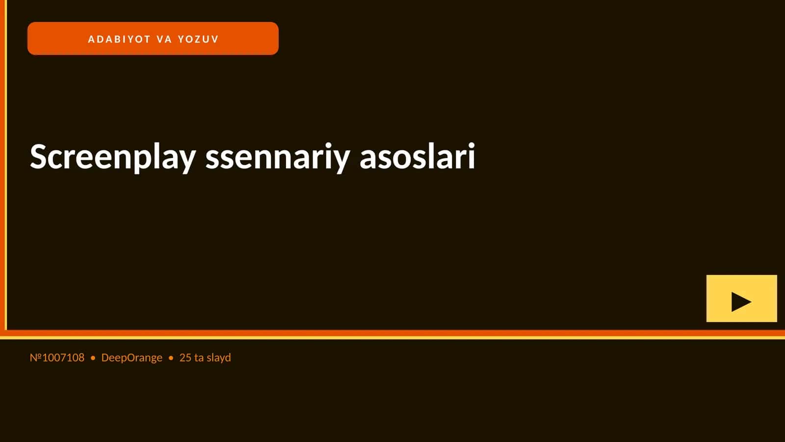 Screenplay ssennariy asoslari 1