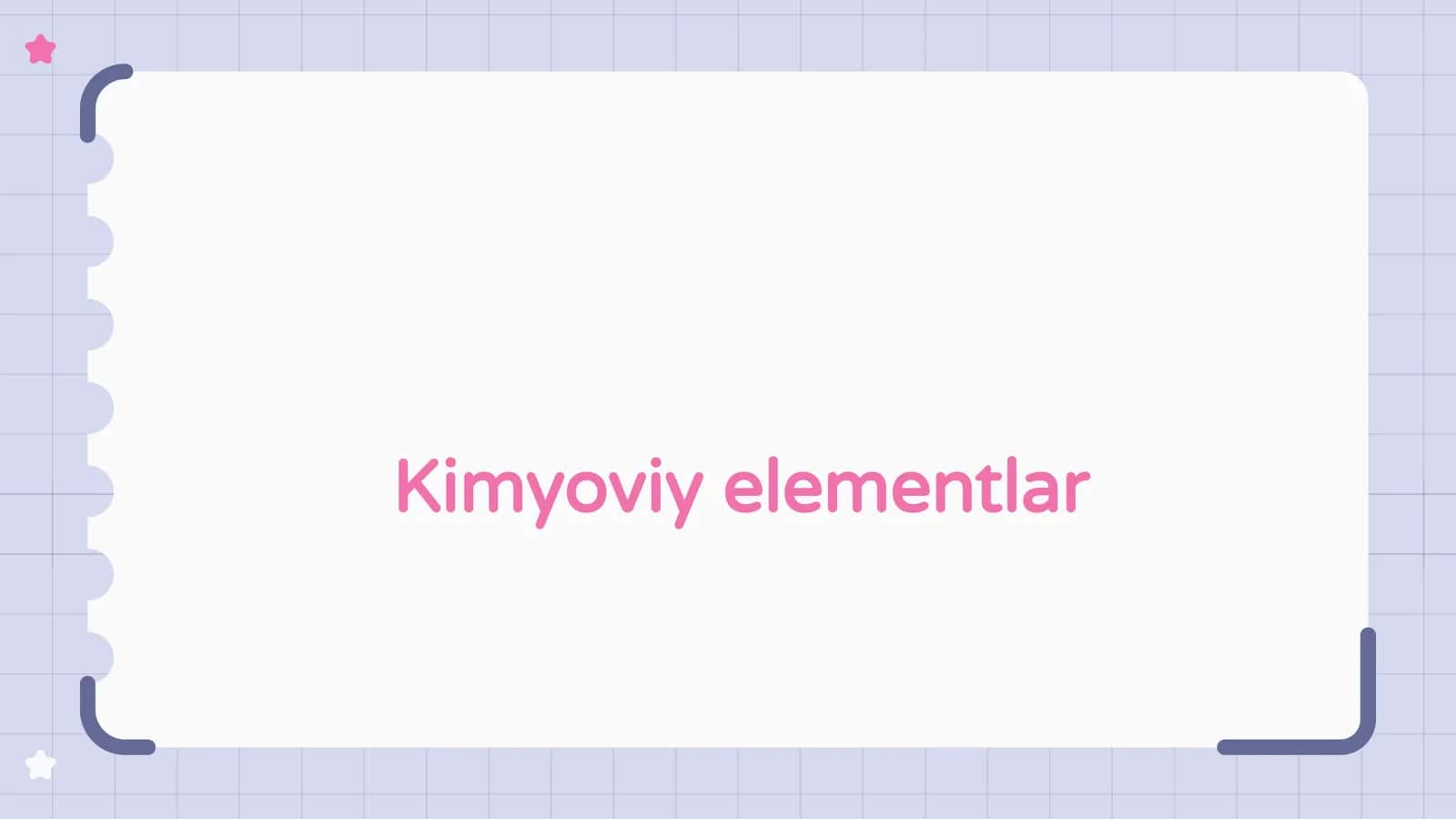 Kimyoviy elementlar 1