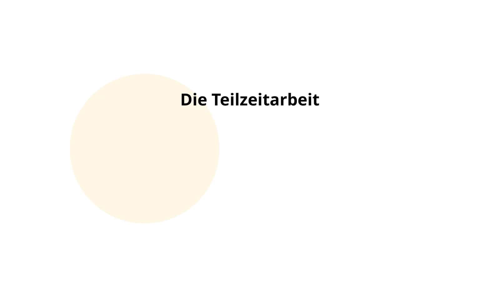 Teilzeitarbeit in Deutschland 1