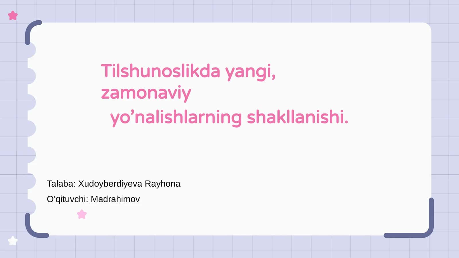 Tilshunoslikda zamonaviy yo’nalishlar 1