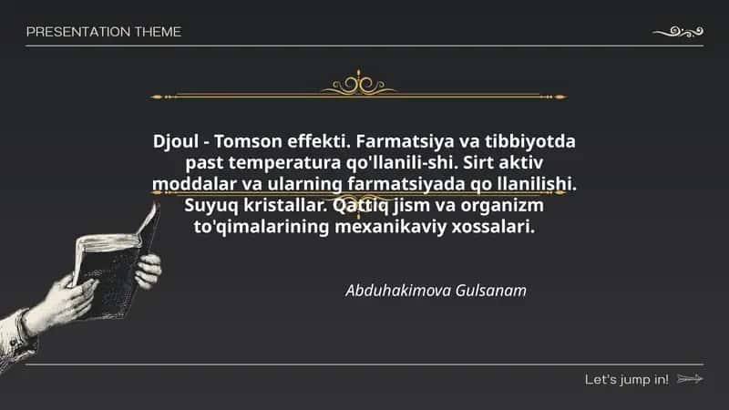 Djoul - Tomson effekti 1
