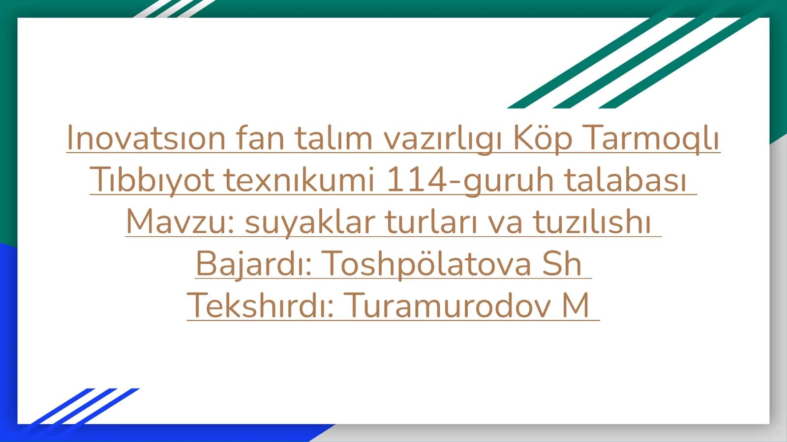 Suyaklar turları va vazıfaları 1