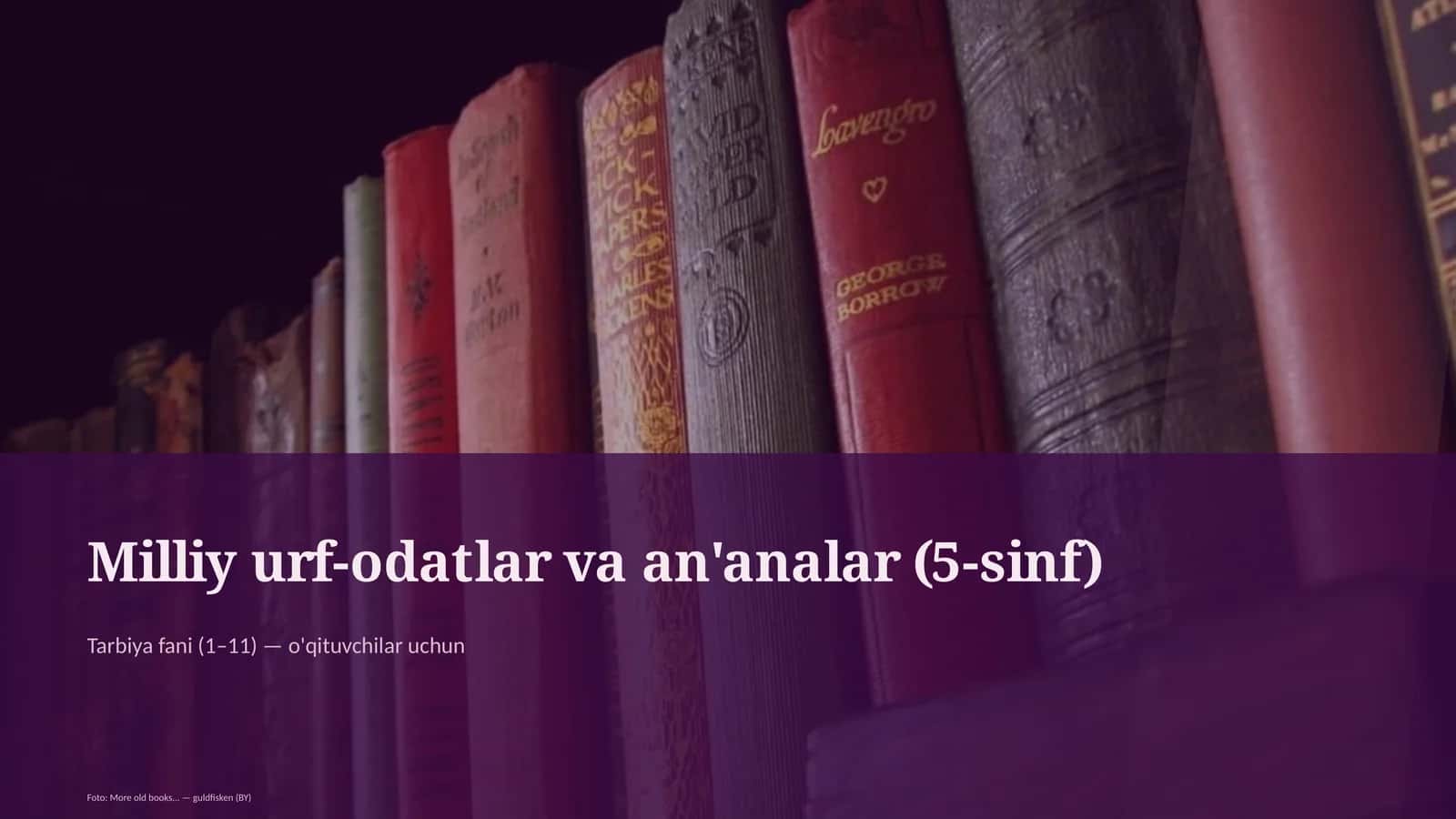 Milliy urf-odatlar va an'analar (5-sinf) 1