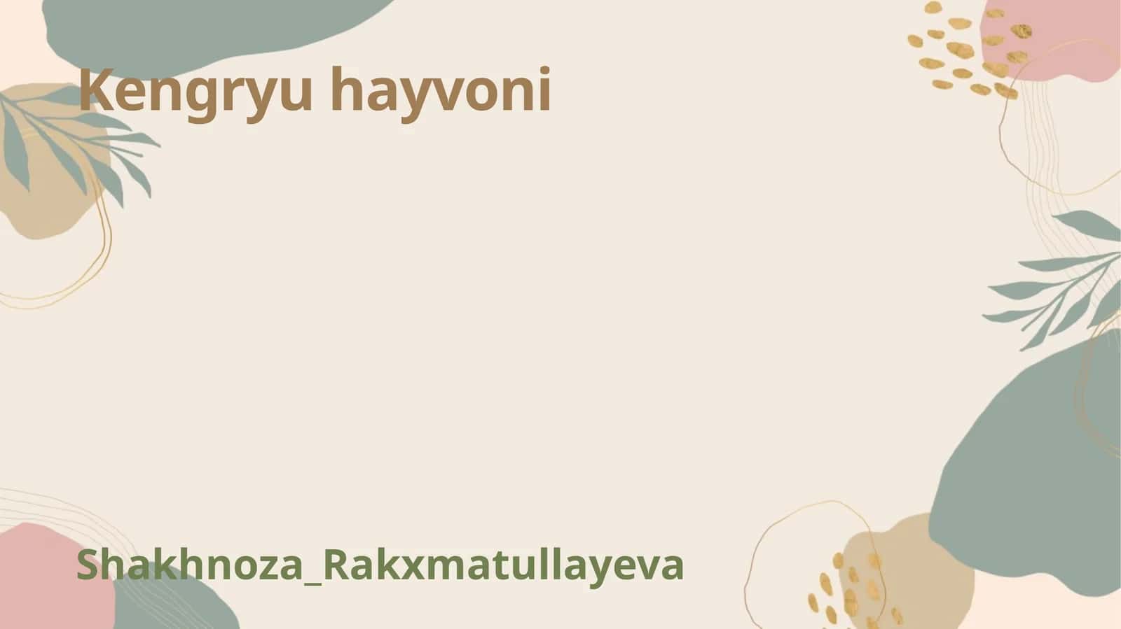 Kengryu hayvoni 1