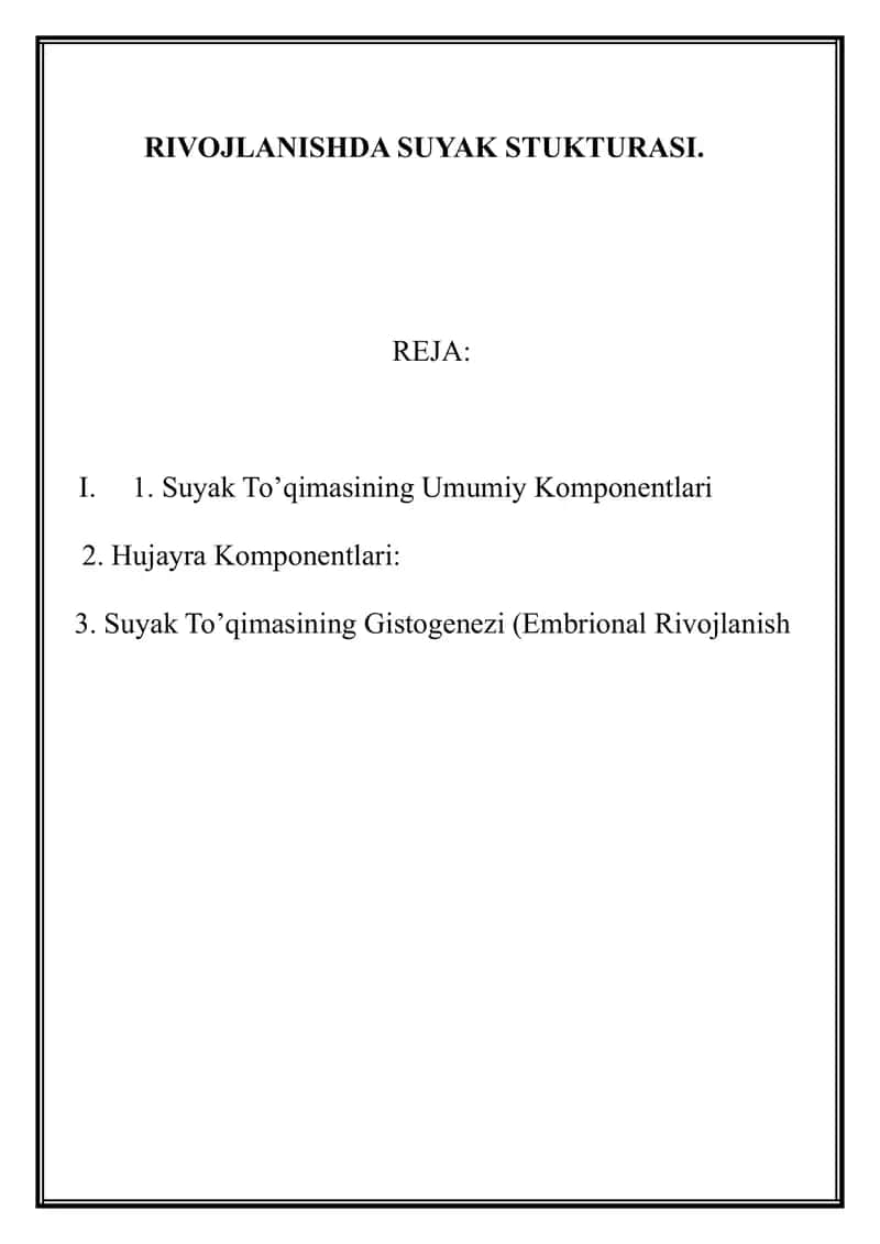Suyak To’qimasi 1