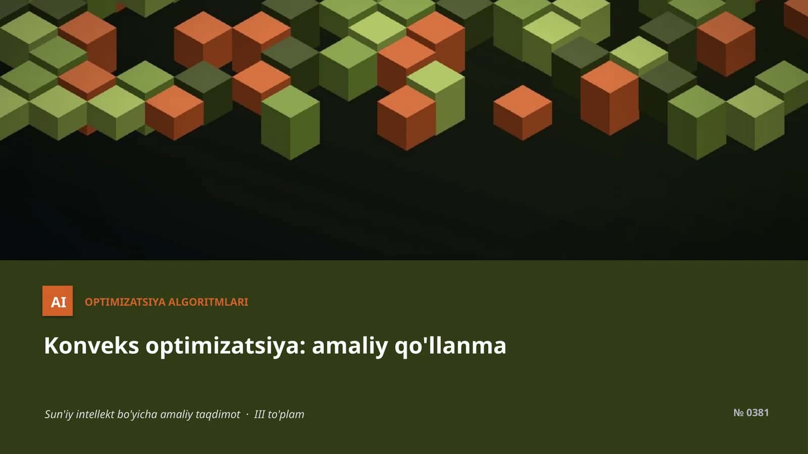 Optimizatsiya algoritmari 1
