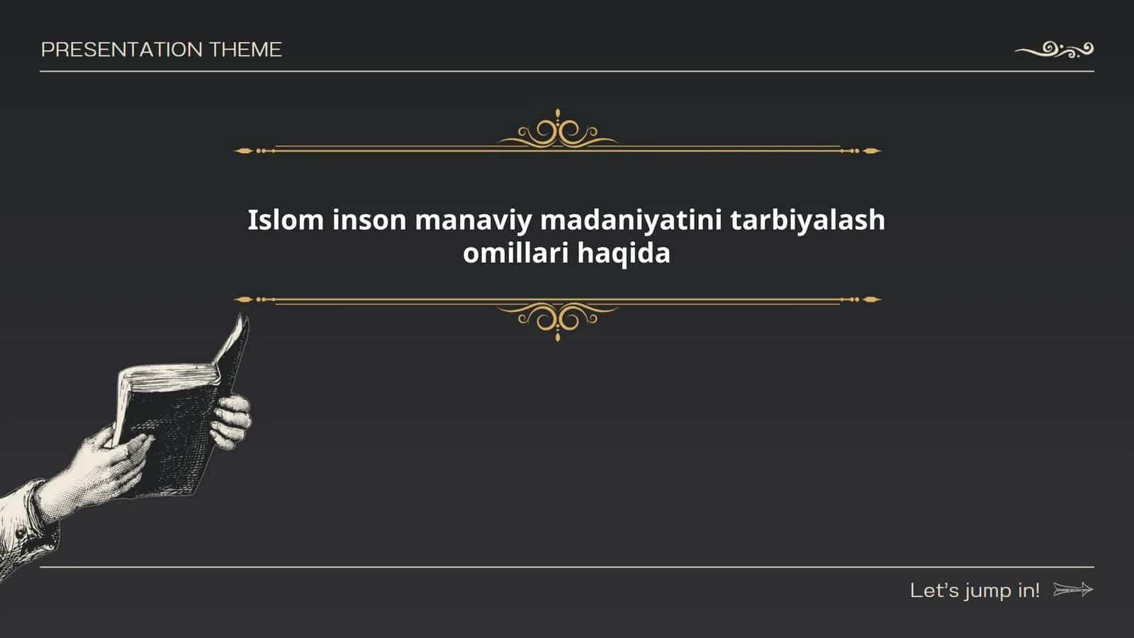 Islom inson manaviy madaniyatini tarbiyalash omillari haqida 1