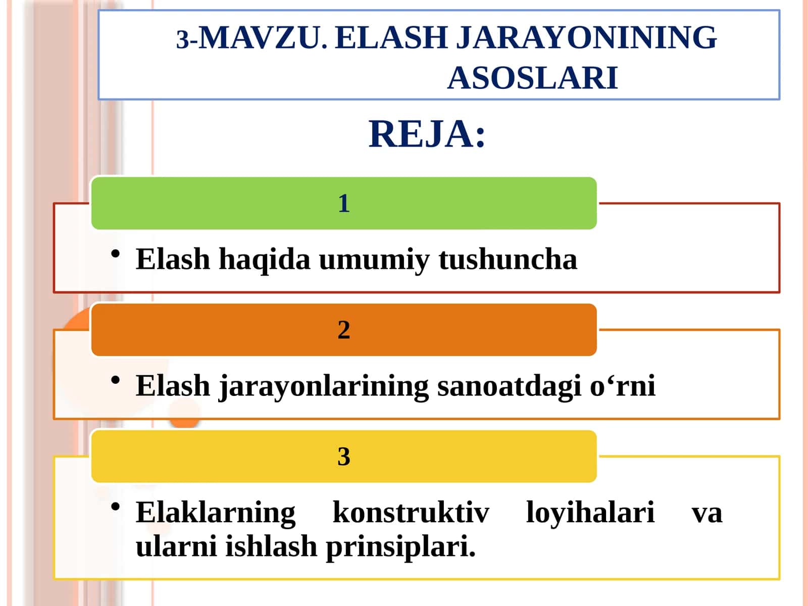 Elash jarayonining asoslari 1