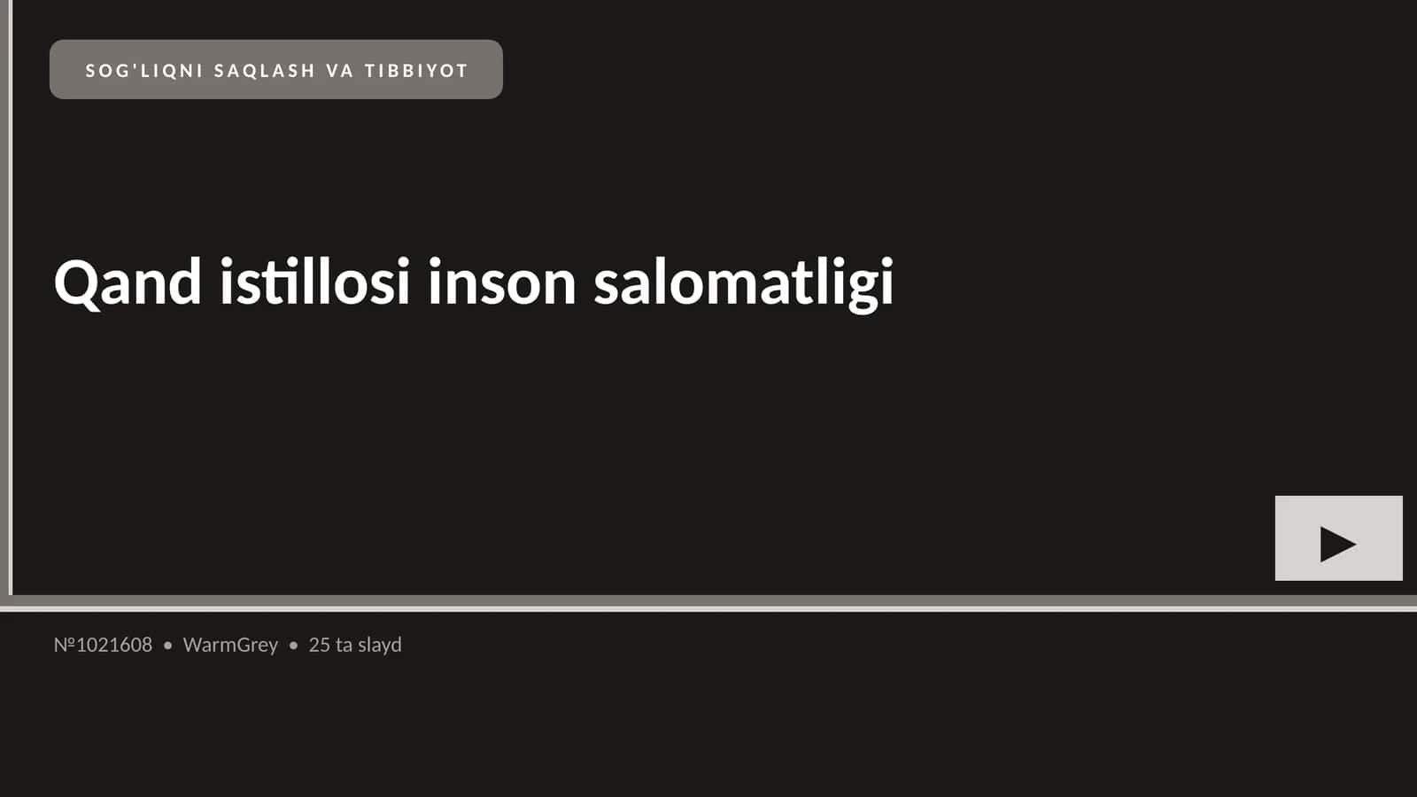 Qand istillosi inson salomatligi 1
