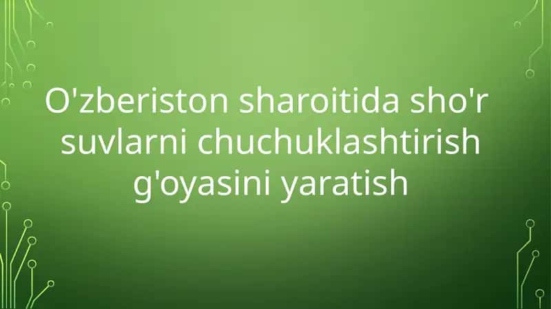 O'zberistonsharoitidasho'r 1