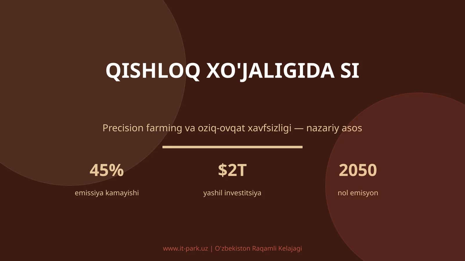 Qishloq xo'jaligida SI 1