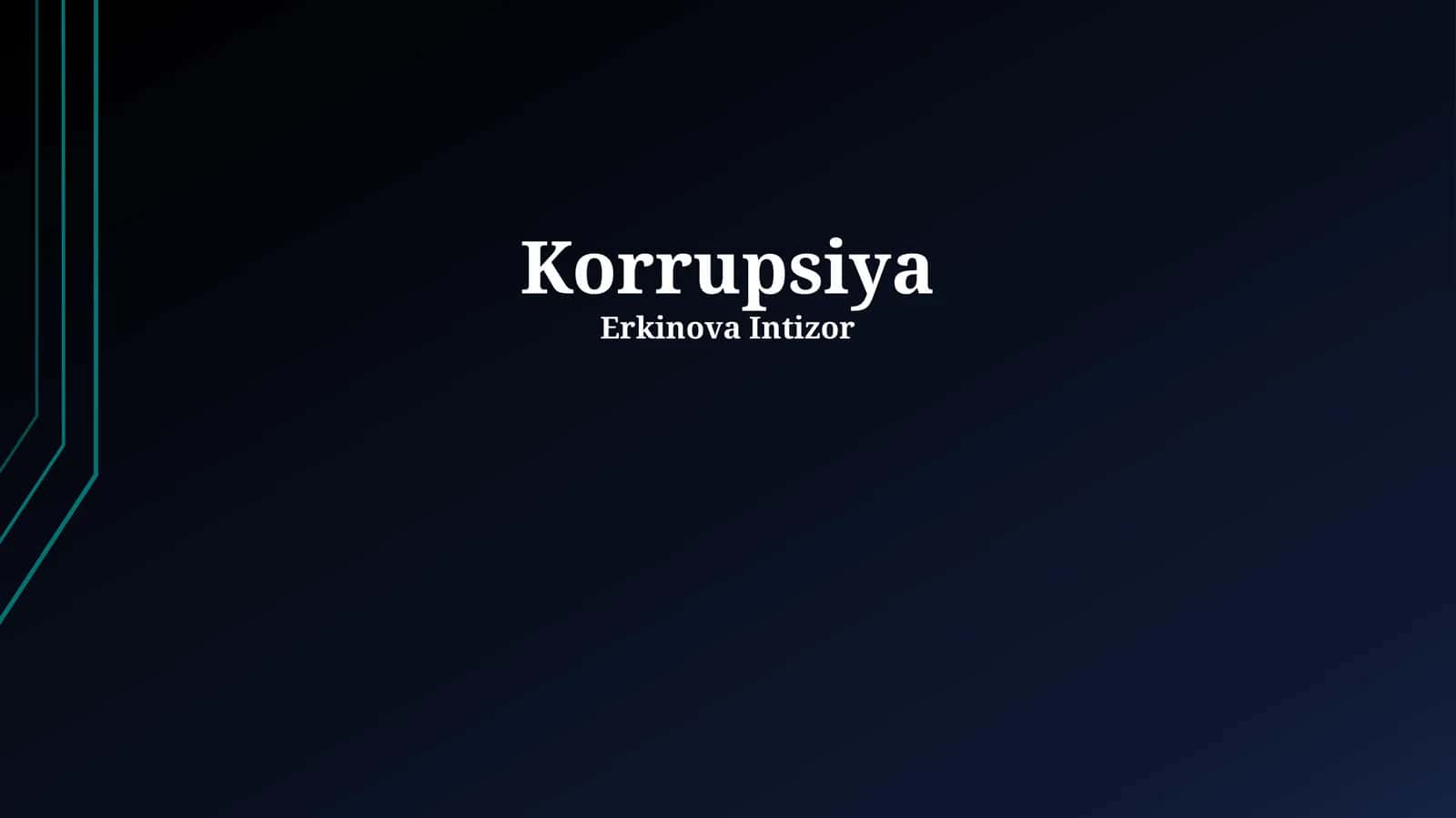 Korrupsiya 1