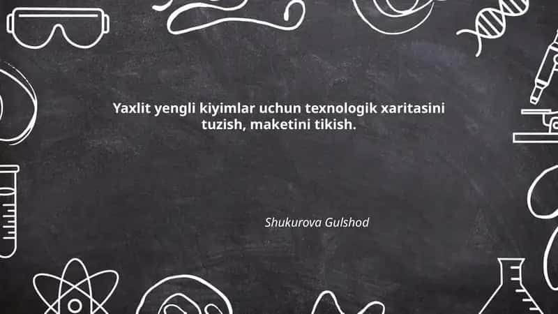 Texnologik xarita tuzish 1
