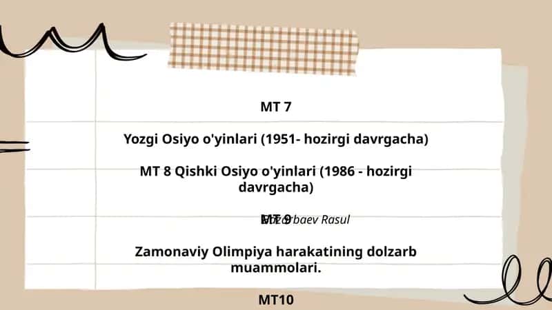 Yozgi Osiyo o'yinlari (1951- hozirgi davrgacha) 1