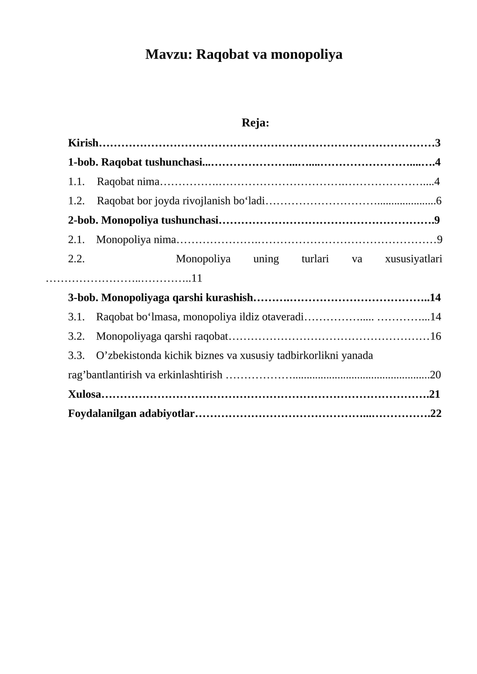 Raqobat va monopoliya 1