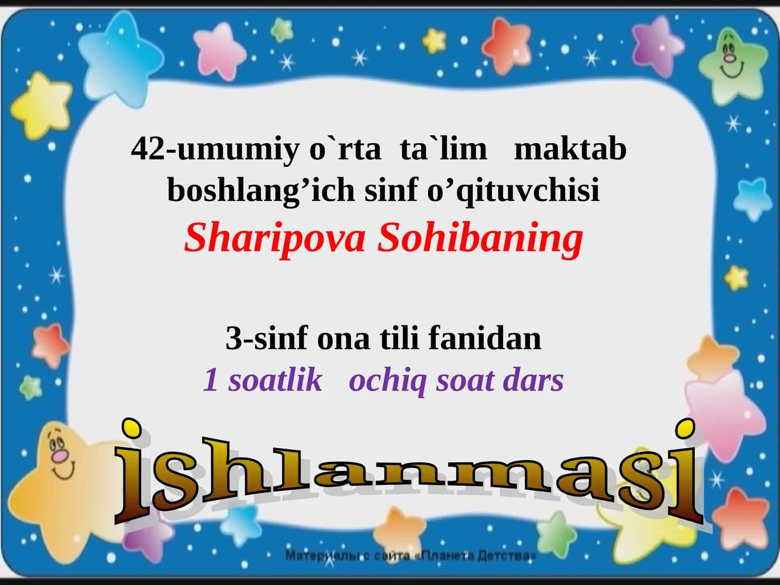 3-sinf ona tili fanidan 1