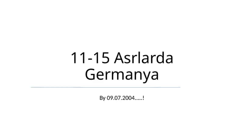 11-15 Asrlarda Germanya 1