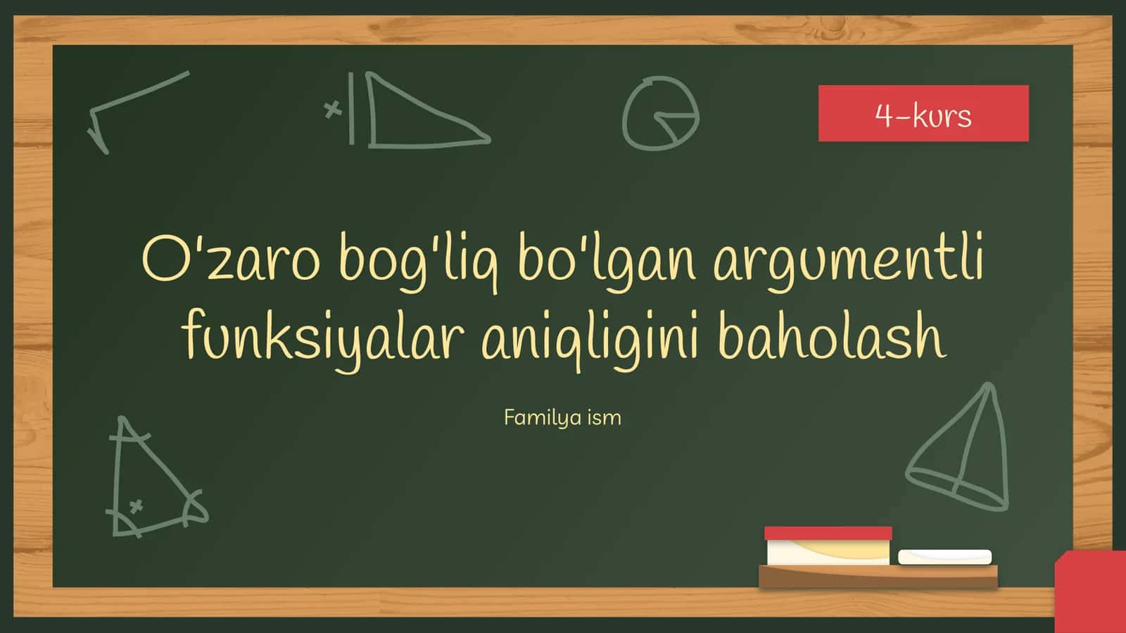 O'zarobog'liq argumentli funksiyalarni qilish 1