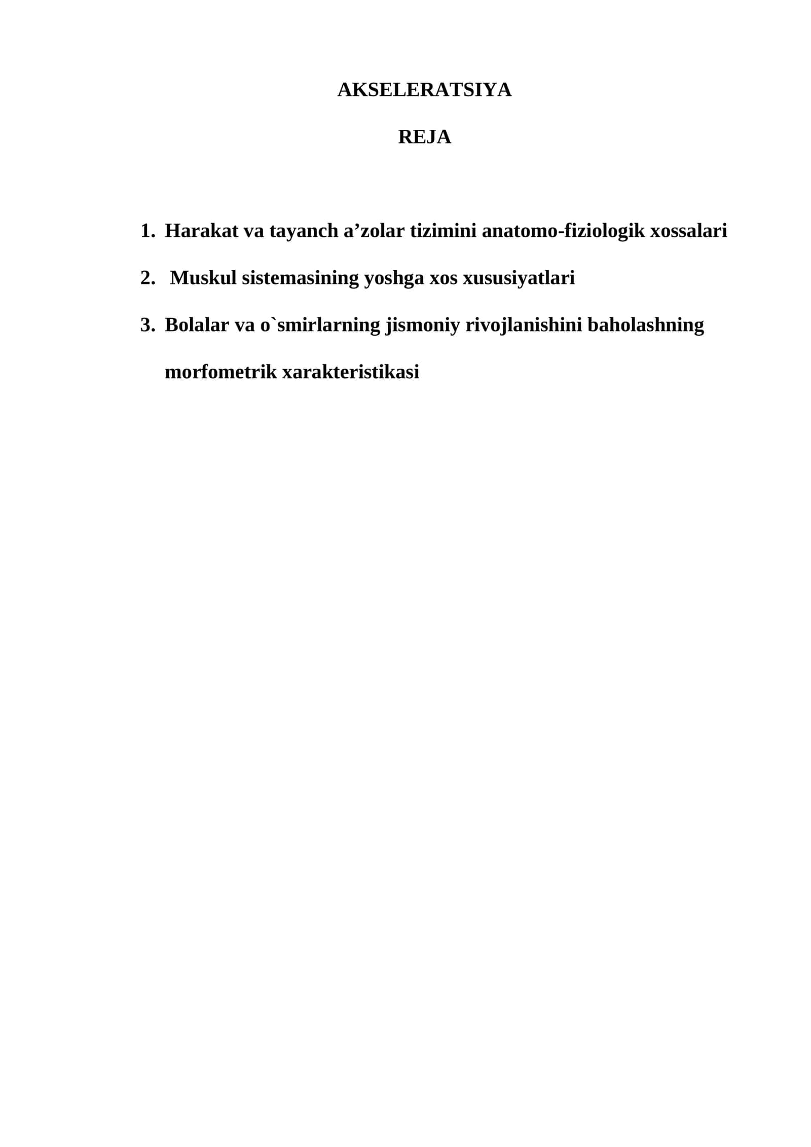 AKSELERATSIYA 1