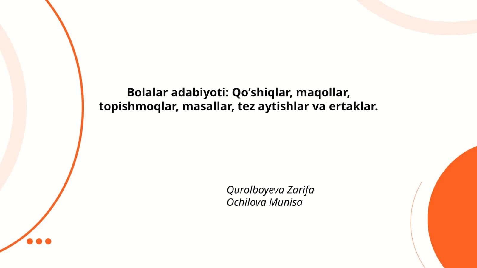 Bolalar adabiyoti 1