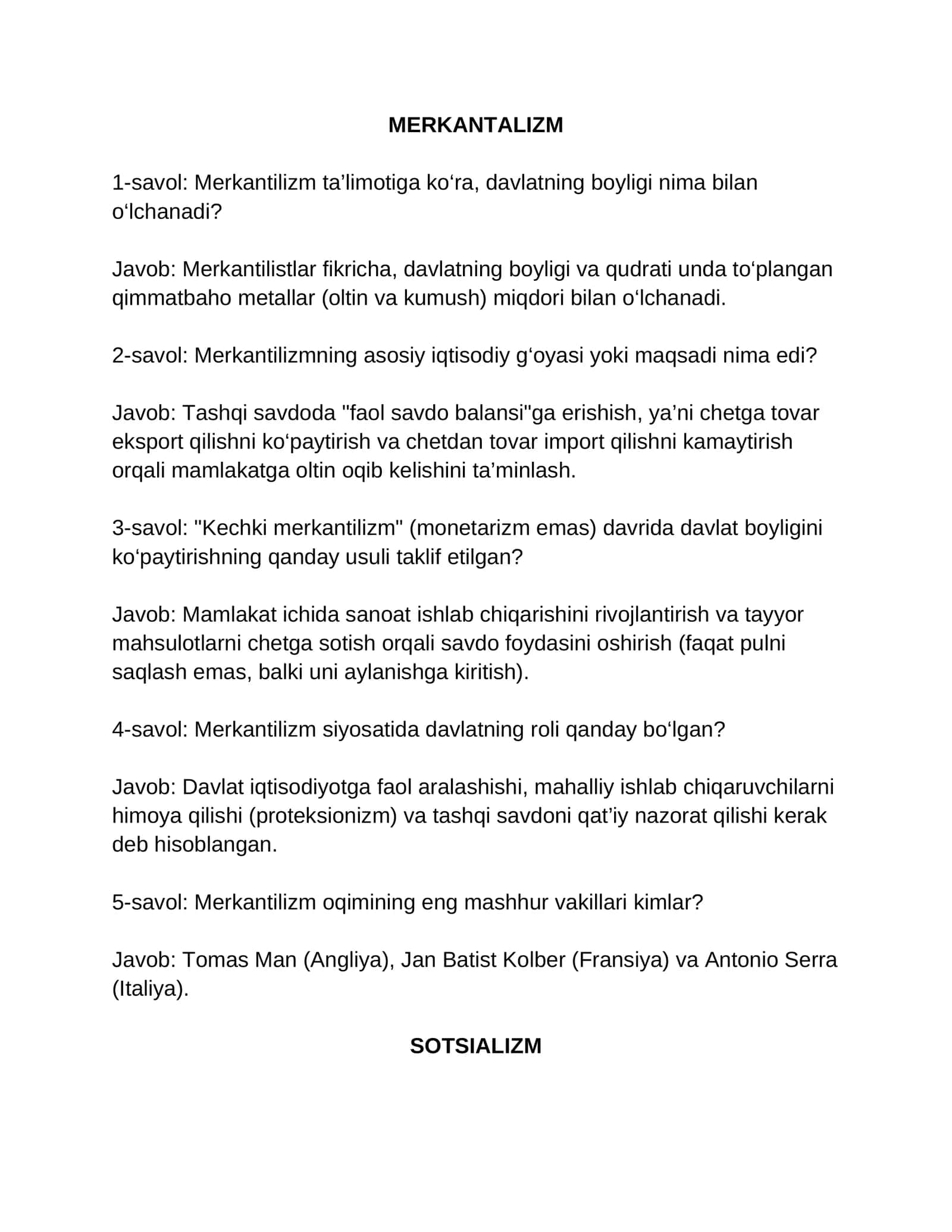 MERKANTALIZM 1