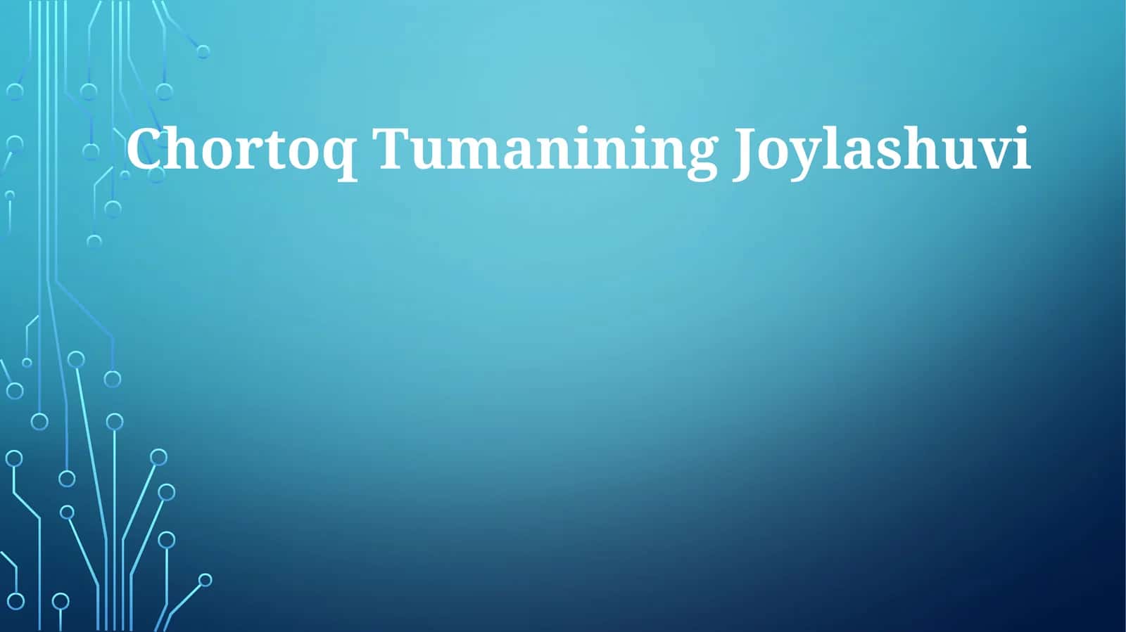 Chortoq Tumanining Joylashuvi 1
