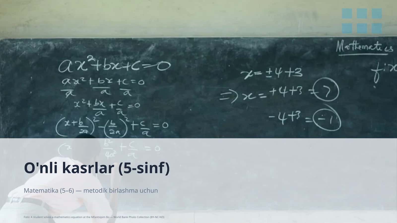 O'nli kasrlar (5-sinf) Matematika (5–6) 1