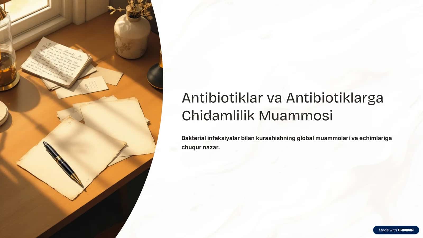 Antibiotiklar va Antibiotiklarga Chidamlilik Muammosi 1