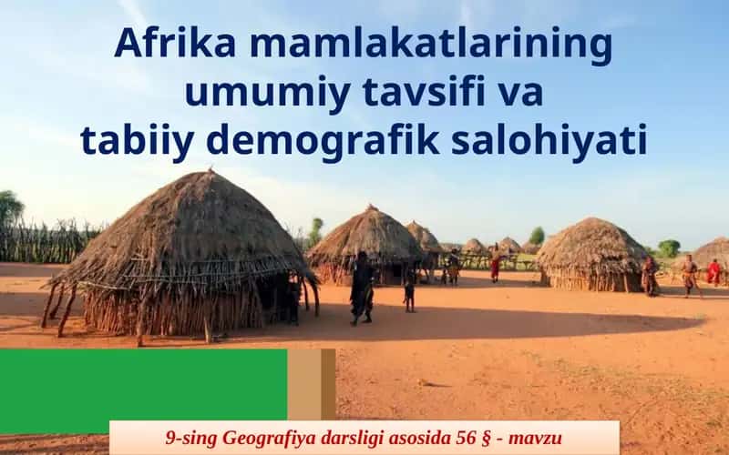 Afrikamamlakatlarining umumiy tavsifi 1