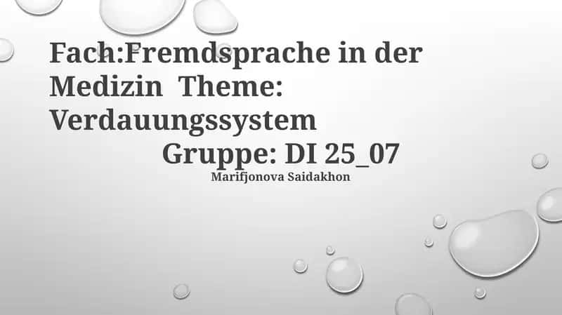 Fremdsprache in der Medizin 1