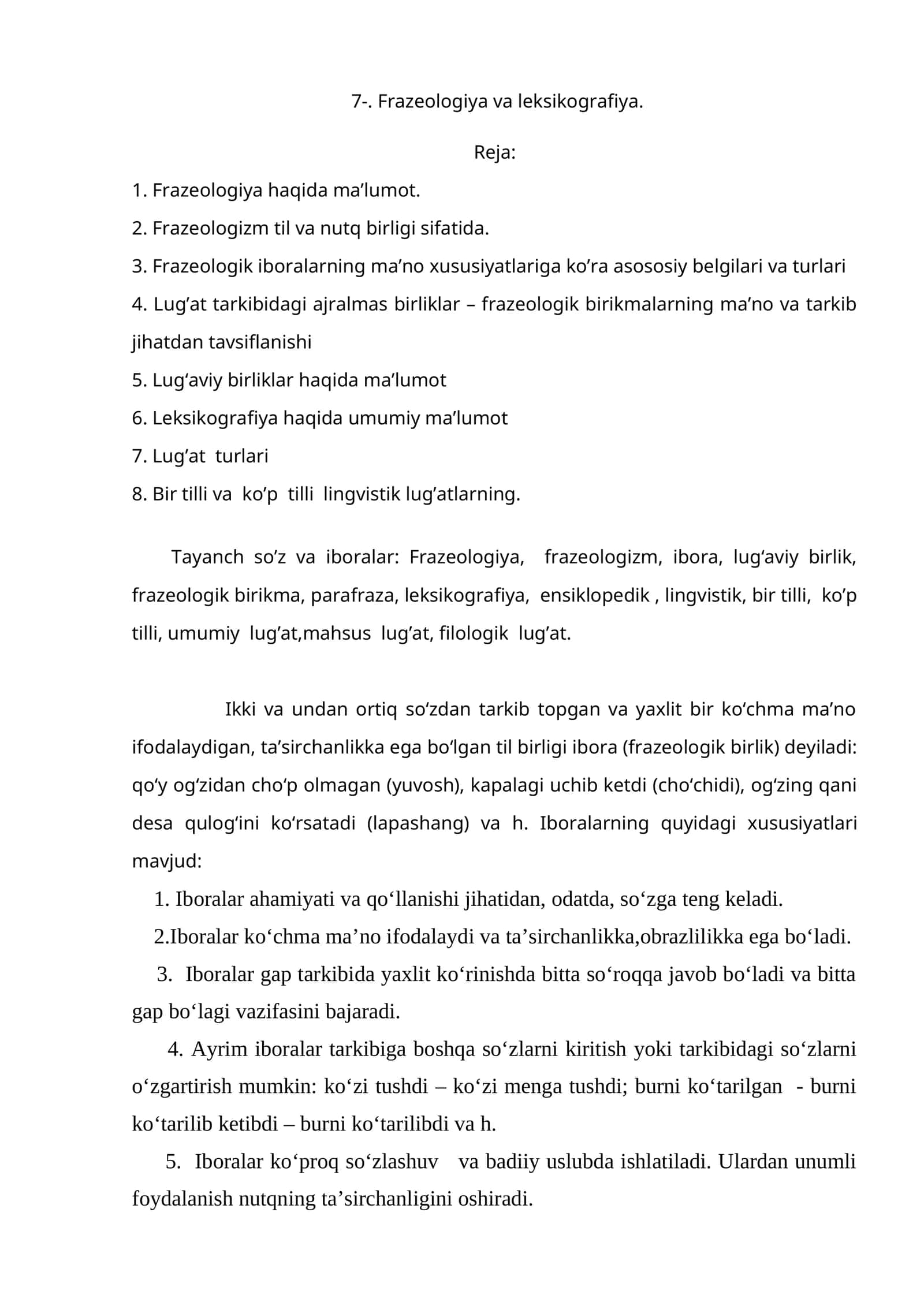 Frazeologiya va leksikografiya 1