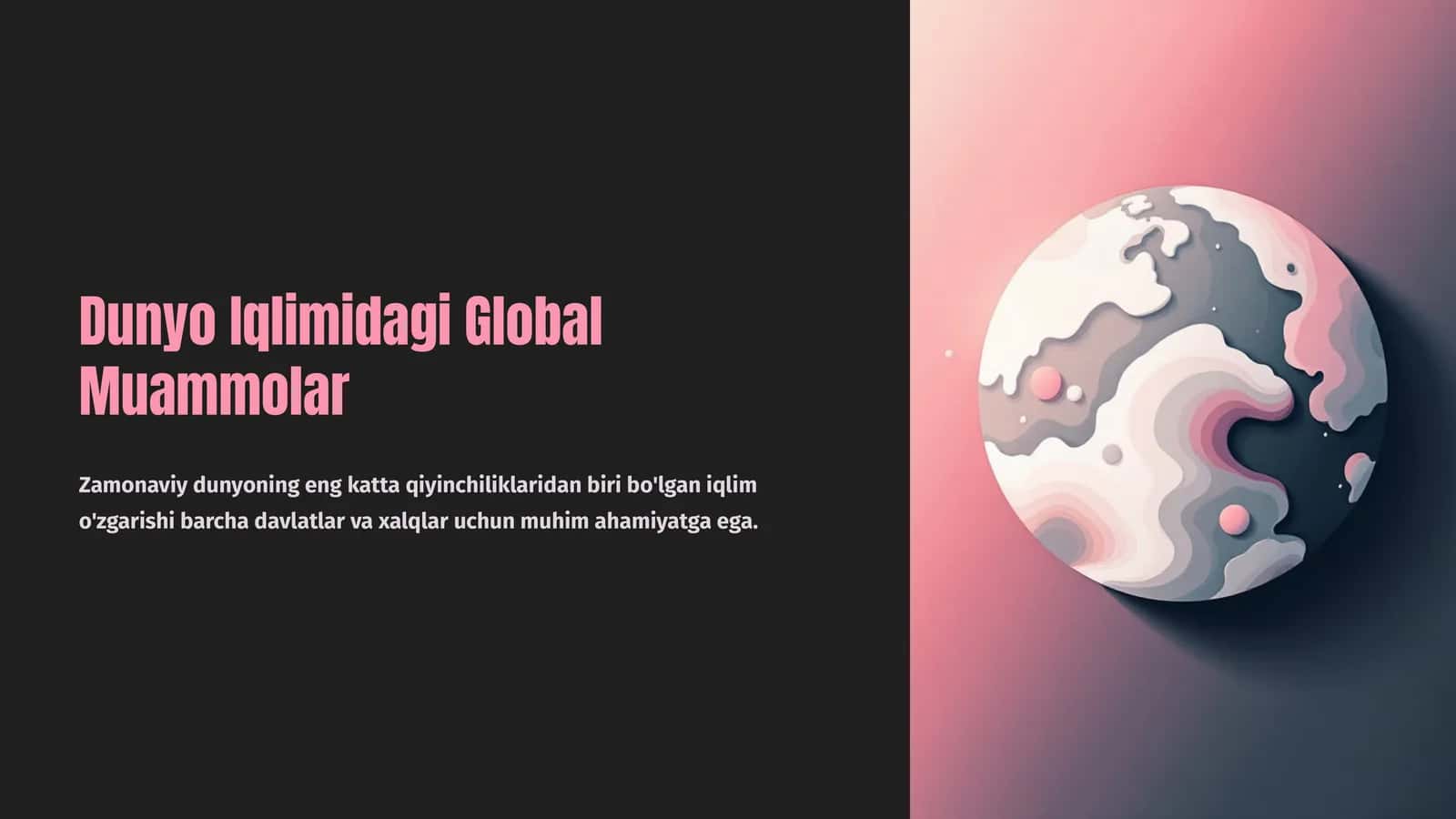Dunyo Iqlimidaqi Global Muammolar 1