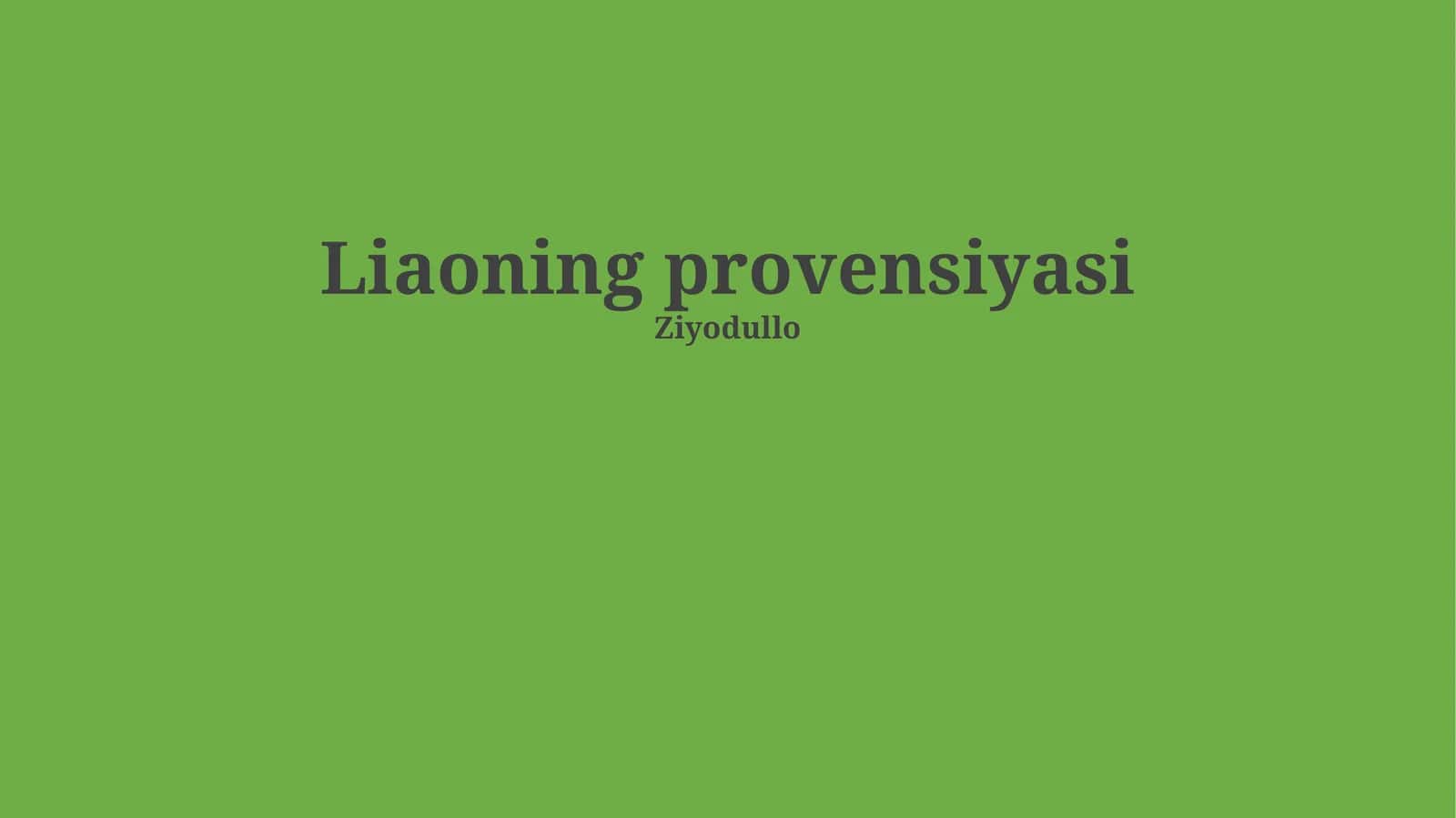 Liaoning provensiyasi 1