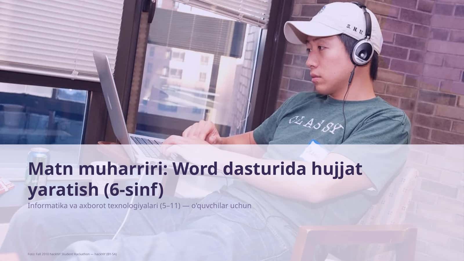 Word dasturida hujjat yaratish (6-sinf) 1