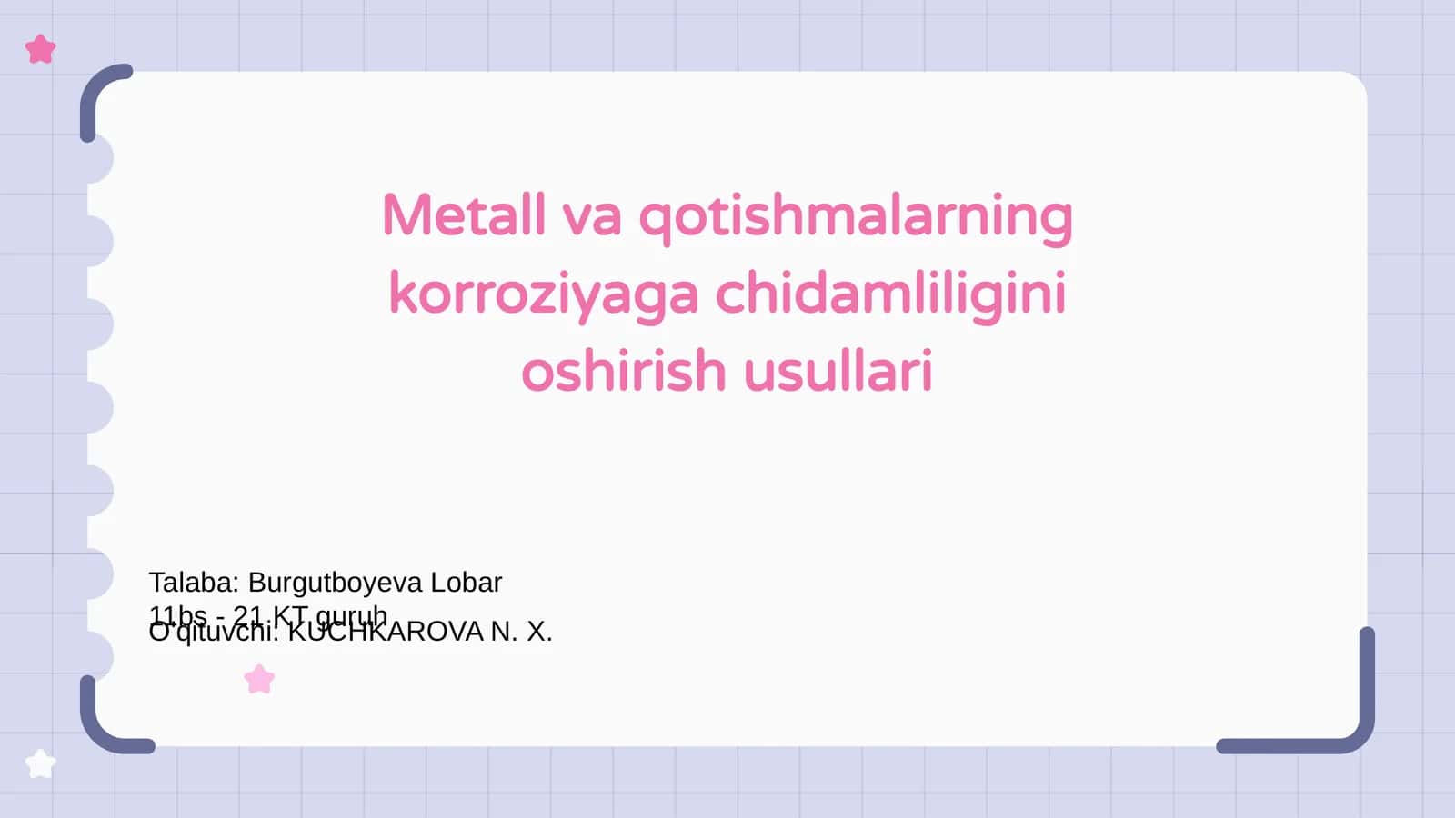 Metall va qotishmalarning korroziyaga chidamliligini oshirish usullari 1
